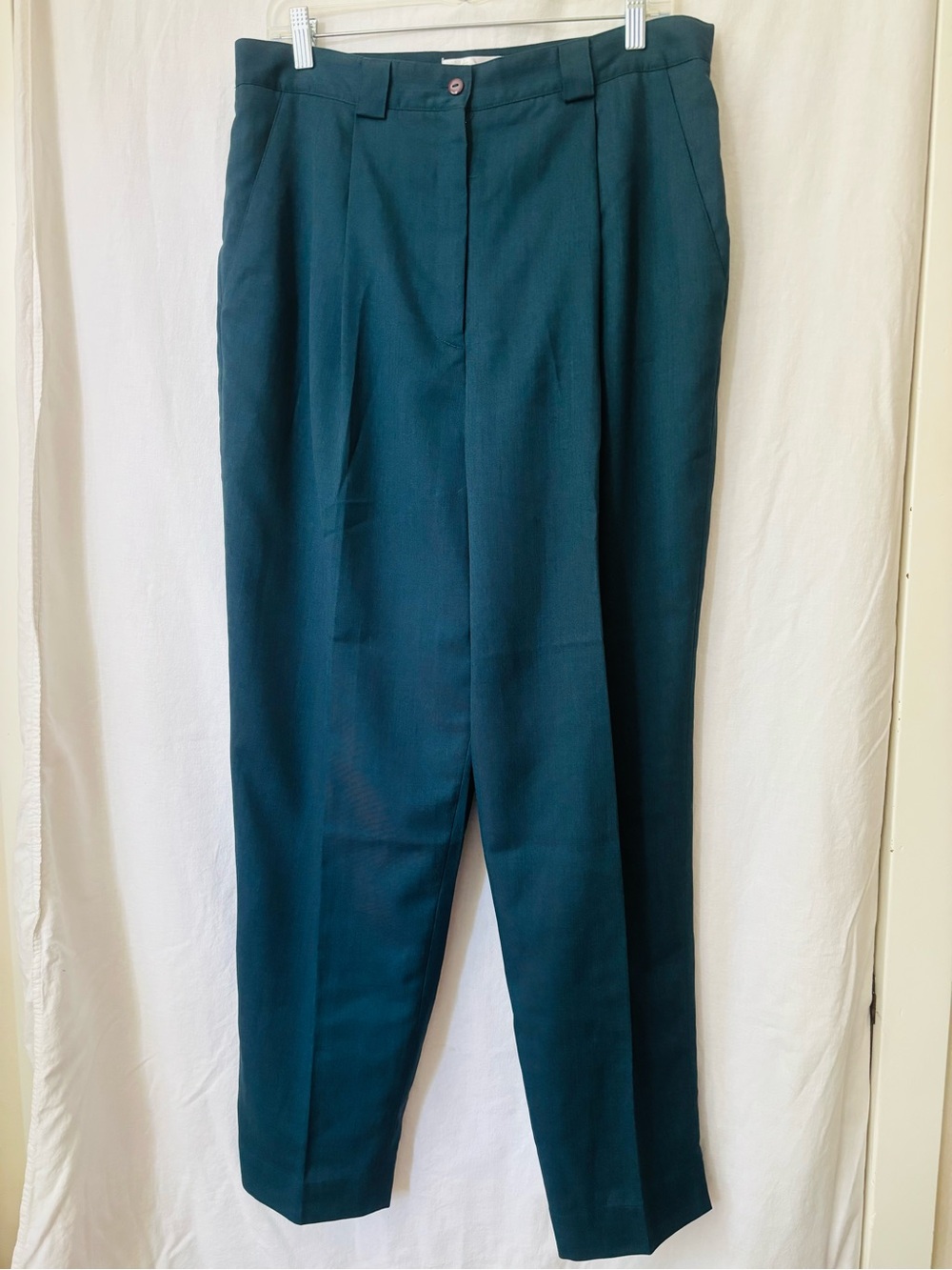 Apart Teal Pleated Dress Pants Women’s 16 Wool Blend